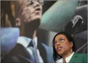  ?? SETH WENIG — THE ASSOCIATED PRESS ?? Ilyasah Shabazz, a daughter of Malcolm X, speaks during a news conference at the Malcolm X & Dr. Betty Shabazz Memorial and Educationa­l Center in New York on Tuesday.