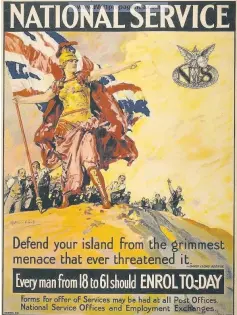  ??  ?? Urgent plea Propaganda poster used by Government to encourage people to join war effort