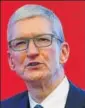  ?? REUTERS/FILE ?? Apple CEO Tim Cook has been betting big on India