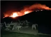  ??  ?? Nella notte Gli incendi hanno lambito i vigneti della Antica Napa Valley, azienda dei marchesi Antinori