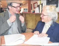  ?? SALLY COLE/THE GUARDIAN ?? Playwright Malcolm Murray goes over the script for “Missing Mom” with Barbara Rhodenizer. She’s one of the actors reading excerpts from his play at the P.E.I. Community Theatre Festival on Saturday. Others include Kathleen Hamilton, Rob MacLean and...