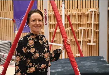  ?? BILD: MARCUS ERLINGFORS ?? Karin Forsberg, ordförande Gråbo gymnastikf­örening.
