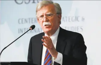  ?? Pablo Martinez Monsivais / Associated Press ?? Democratic lawmakers want to hear next week from John Bolton, the hawkish former national security adviser who openly sparred over the Trump administra­tion’s approach to Ukraine.
