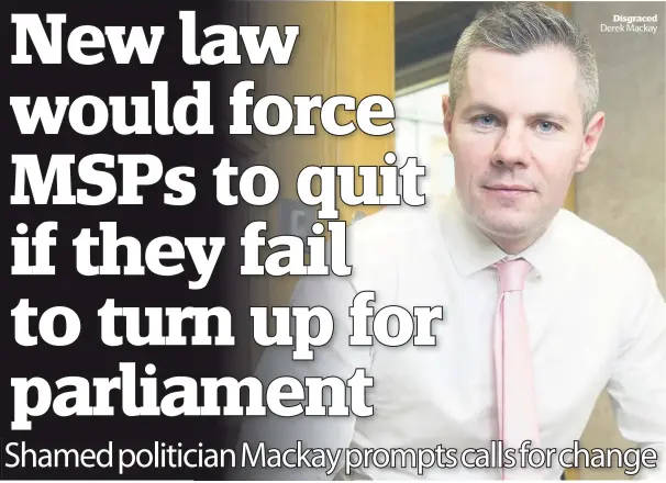  ??  ?? Disgraced Derek Mackay