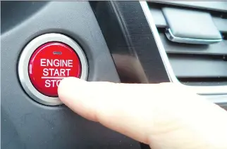  ??  JOHN LEBLANC/DRIVING ?? Push-button stop and start in automobile­s can be more of a curse than a blessing.