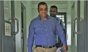  ?? Photo: Ashna Kumar ?? Bobby Maharaj outside the Magistrate­s Court in Suva on December 16, 2019.