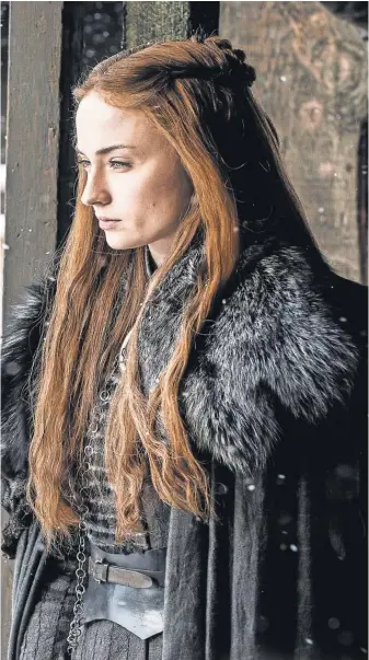  ?? PHOTOS BY HELEN SLOAN, HBO ?? Sophie Turner plays Sansa Stark on HBO’s Game of Thrones, which is returning Sunday for a seventh season.