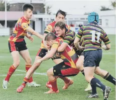  ?? PICTURE: DAVID LOWNDES ?? Action from the Borough v Old Scouts game.