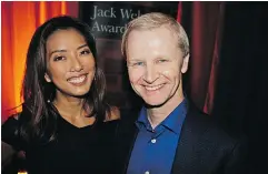  ??  ?? Global TV’s Sophie Lui and Squire Barnes hosted B.C. journalism’s biggest night. Proceeds went to support fellowship­s and student journalism prizes.