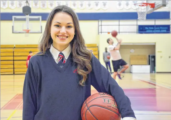  ?? COLIN CHISHOLM ?? Tessa Firth, 17, one of the captains of the King’s-Edgehill School senior girl’s basketball team, said she almost gave up on the sport until her coach encouraged her to give it another shot.