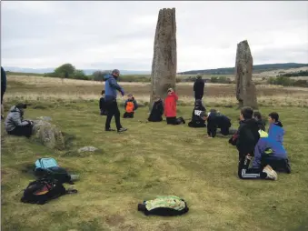  ??  ?? The Machrie Moor standing stones were a favourite with the children.