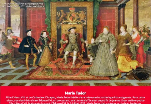  ??  ?? La Famille d’Henri VIII : une allégorie de la succession Tudor (1572), de Lucas de Heere.