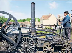  ??  ?? The working replica built by GKN Sankey in 1990 of Trevithick’s locomotive of 1802