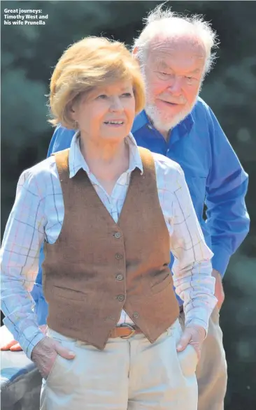  ??  ?? Great journeys: Timothy West and his wife Prunella