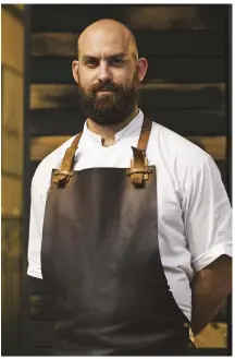  ??  ?? (Clockwise from above) Grissini and taramasala­ta; chef Dave Pynt; the coal- and wood-fired grills are custom-made; the long timber table adds a communal vibe