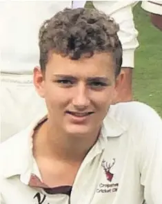  ??  ?? Alfie Loakes came in at number nine for Cropston and hit 46 runs in 56 balls including one six and eight fours.