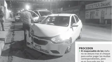  ??  ?? Choque. El incidente ocurrió sobre la calle Abasolo a la altura de la iglesia del Perpetuo Socorro.