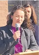  ?? RICK NATHANSON/JOURNAL ?? Monica Ault, staff attorney with the New Mexico Center on Law and Poverty, on Wednesday talks about a lawsuit filed against CYFD.
