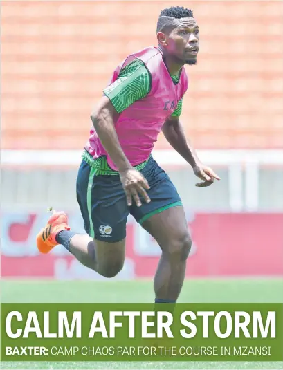  ?? Picture: Backpagepi­x ?? CONCERN. Bafana Bafana captain Thulani Hlatshwayo’s availabili­ty is in doubt for tonight’s crucial World Cup qualifier against Senegal in Polokwane.