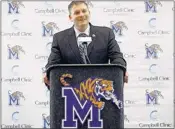  ?? ALAN SPEARMAN/THE COMMERCIAL APPEAL ?? “We just addressed the skill positions in general and said we have to get faster,” University of Memphis football coach Justin Fuente said of his 2013 recruits.