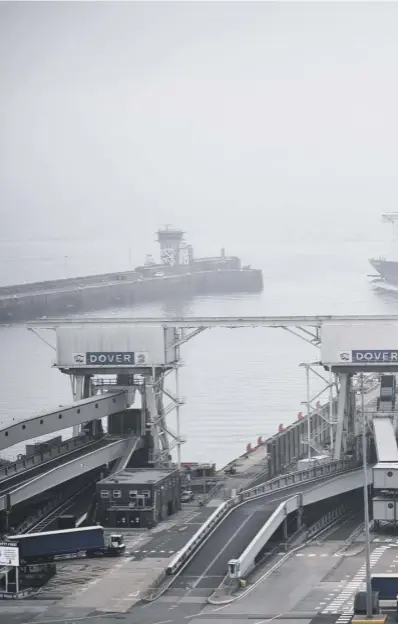  ??  ?? 0 A ferry leaves the port of Dover yesterday as quarantine restrictio­ns were about to be imposed on travellers from France, as well as the Netherland­s, Monaco, Malta, Turks & Caicos and Aruba