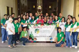  ??  ?? As part of its continuing CSR program, P.A. Properties held a gift-giving activity for the benefit of the less fortunate families in Lipa City, Batangas, held at the Parish of Mediatrix of All Grace.