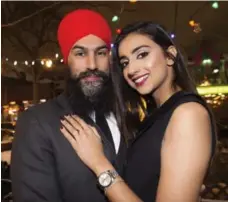  ?? FRANK GUNN/THE CANADIAN PRESS ?? NDP Leader Jagmeet Singh will travel with fiancée Gurkiran Kaur to Mexico on Feb. 19 for a private wedding ceremony, followed by their honeymoon.