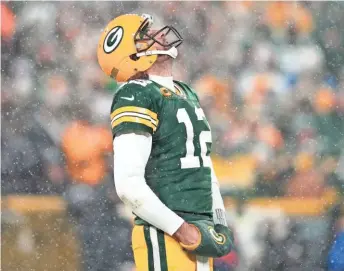  ?? GETTY IMAGES ?? Quarterbac­k Aaron Rodgers said he will take a few weeks before deciding if he wants to return to Green Bay, retire, or be traded to another team.