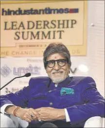  ?? HT PHOTO ?? Bollywood icon Amitabh Bachchan credits scriptwrit­ers for his evolution as an actor.