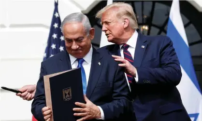  ?? Photograph: Tom Brenner/Reuters ?? Trump never missed an opportunit­y to boost Netanyahu, his ideologica­l alter ego.