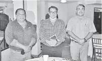  ??  ?? Juan Rangel, Marcelino Palacio y Juan Carlos Canseco