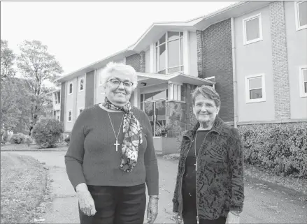  ?? MILLICENT MCKAY/JOURNAL PIONEER ?? Sister Joan Marie Chaisson, left, and Sister Marie L. Arsenault are excited to celebrate the Marguerite Bourgeoys Centre’s (St. Mary’s Convent) 150th birthday in Summerside on Nov. 3 and 4.