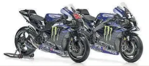  ??  ?? Así lucen las nuevas Yamaha M1, que mantienen el patrocinio principal de Monster Energy