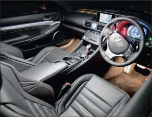  ??  ?? Lexus RC gets a spacious cabin and an interestin­g touchpad multimedia control.