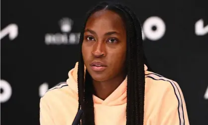  ?? ?? Coco Gauff: ‘I couldn’t imagine not being able to talk about your identity’. Photograph: Vince Caligiuri/Tennis Australia/AFP/Getty Images