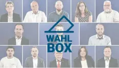  ?? Foto: Marina Mengele ?? Ein neues Angebot unserer Redaktion: die Wahlbox mit Videos von sämtlichen Kan‰ didatinnen und Kandidaten im Wahlkreis Neu‰Ulm.