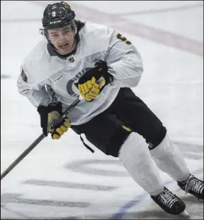  ?? Las Vegas Review-Journal @HeidiFang ?? Heidi Fang
Cody Glass was sent to the American Hockey League’s Silver Knights and played one game before being called up Friday by the parent team.