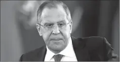  ??  ?? LAVROV. Canciller de Rusia.