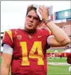  ?? HARRY HOW / GETTY IMAGES ?? UT will face NFL prospects Sam Darnold (above), Baker Mayfield and Mason Rudolph this season.