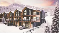 ?? DOMINION RESORTS ?? An artist's rendering shows the exterior of Nordix Panorama, a Scandinavi­aninspired townhome developmen­t.