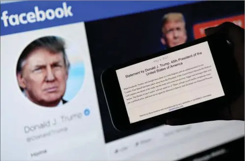  ?? FOTO: RITZAU SCANPIX ?? Donald Trump fylder alt for meget i debatten om Facebook, mener Ekstra Bladets tech redaktør. De aegte problemer på Facebook bliver der nemlig gjort for lidt ved. Og det går ud over flertallet af brugere.