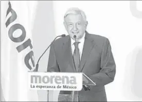  ??  ?? Andrés Manuel López Obrador, candidato de la coalición Juntos Haremos Historia, en imagen de enero pasado ■ Foto Cristina Rodríguez