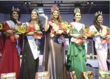  ?? KASAFI/FACEBOOK ?? The reigning queens of the Mutya it Kalibo Ati-Atihan pageant will soon pass on their crowns to the new owners. On Oct. 19, 16 candidates vying for the title were presented during Ati-Atihan’s opening salvo in Kalibo, Aklan.