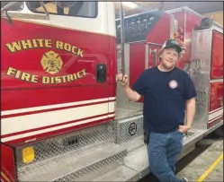  ?? SALLY CARROLL/SPECIAL TO MCDONALD COUNTY PRESS ?? David Armstrong has served the White Rock Fire Department for seven years. He first became interested in helping after he saw the department in action, fighting a fire at his uncle’s trailer house.