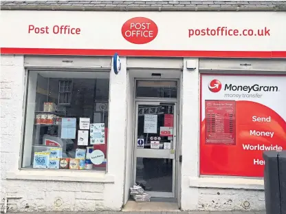  ??  ?? Dismay was voiced at the sudden closure of the post office in Forfar, with an electrical fault blamed.