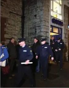  ??  ?? Gardaí reported for duty at 7am on Monday as normal but then walked out (above).