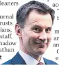  ??  ?? ‘SQUEEZE’ Jeremy Hunt