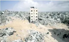  ?? ?? دمار خلفه القصف الإسرائيلي على خان يونس جنوب قطاع غزة