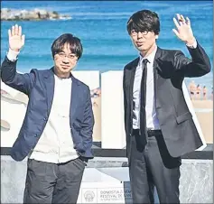 ??  ?? Director Makoto Shinkai and productor Genki Kawamura attend ‘Kimi No Na Wa (Your Name)’ photocall during 64th San Sebastian Film Festival on Sept 24 in San Sebastian, Spain.