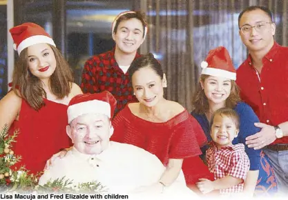  ??  ?? Lisa Macuja and Fred Elizalde with children
